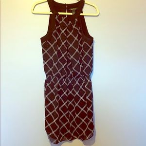 SLEEVELESS WINDOWPANE BLOUSON DRESS